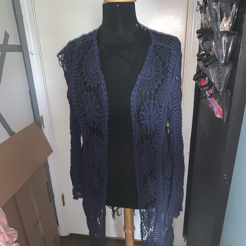 Plus Size Crochet Duster